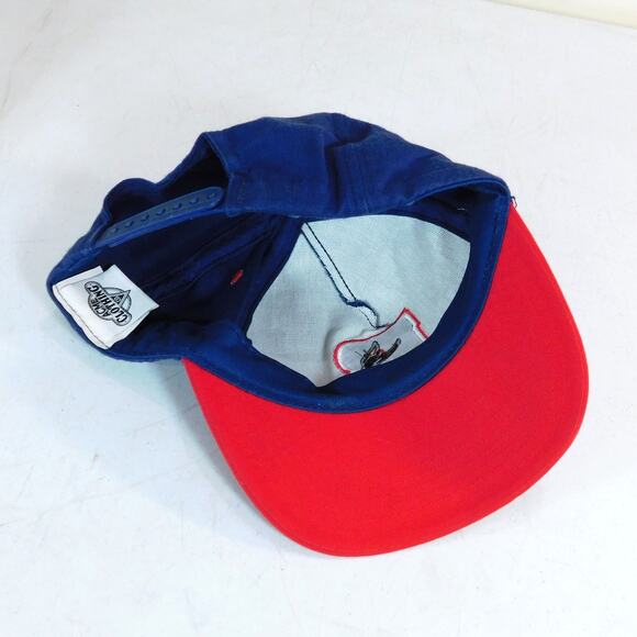 Vintage Bugs Bunny Hat Snapback Acme Clothing Fuzzy B Blue Red Adjustable 90s - Picture 6 of 7